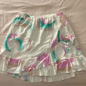 Cute and Colorful GB Ruffled Skirt